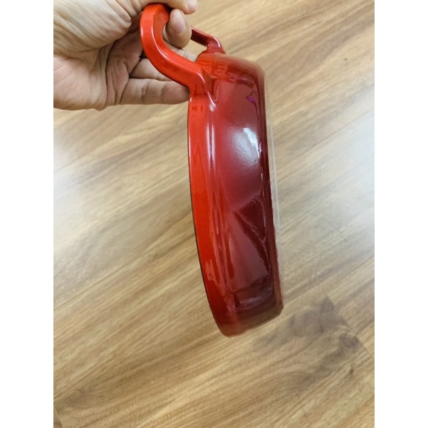 Chảo gang đỏ Happiness