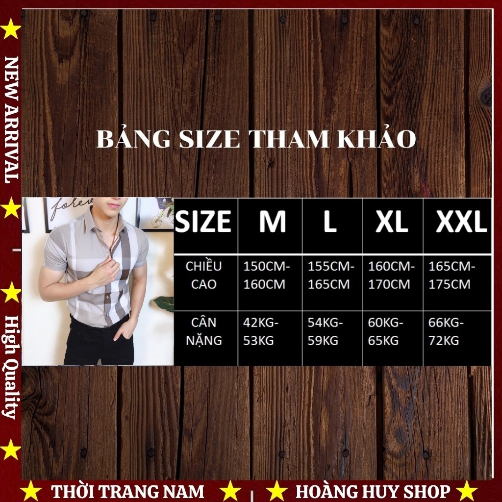 Áo Sơ Mi Nam Ngắn Tay H&H-SM12 Dáng Ôm Body Chất Kate Lụa Cao Cấp Mềm Mịn Không Phai Màu