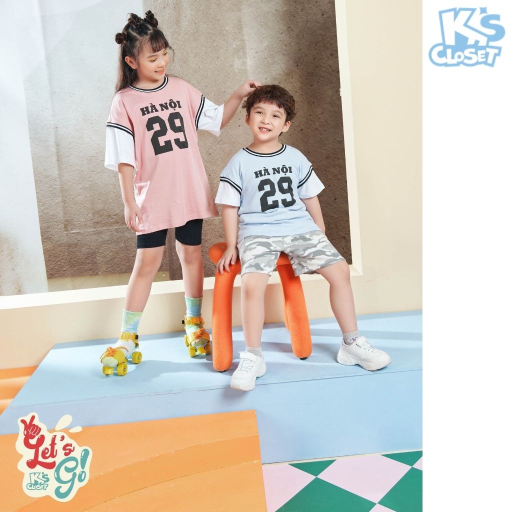 Áo phông trẻ em K'S CLOSET kiểu dáng thể thao năng động KT26TWS TMĐT