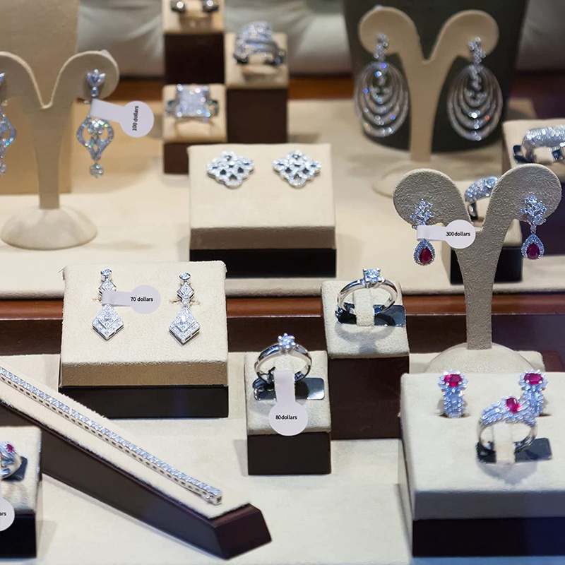 Set 1000 Nhãn Dán Màu Trắng Tự Dính Để Trang Sức