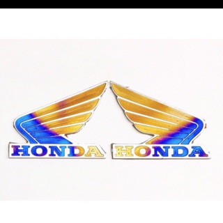 Cặp tem cánh chim honda chất liệu titan màu khò
