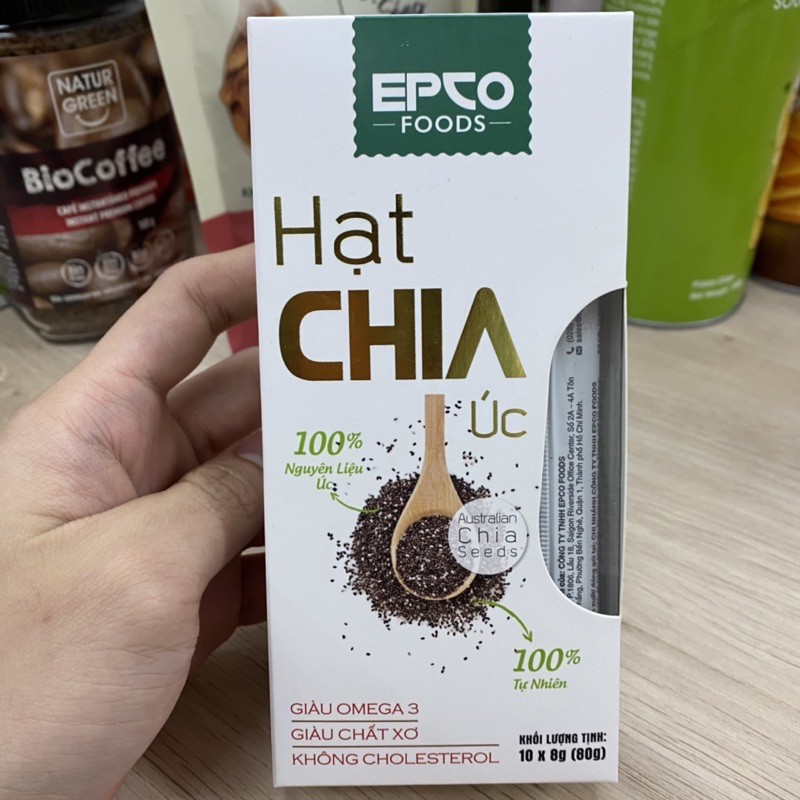 Hạt Chia Úc  Giảm Cân 80g ( 10 gói x 8g)