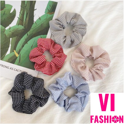 [Mã 151FASHIONSALE1 giảm 10K đơn 50K]Dây buộc tóc, Cột tóc Scrunchies Lưới Đơn Giải