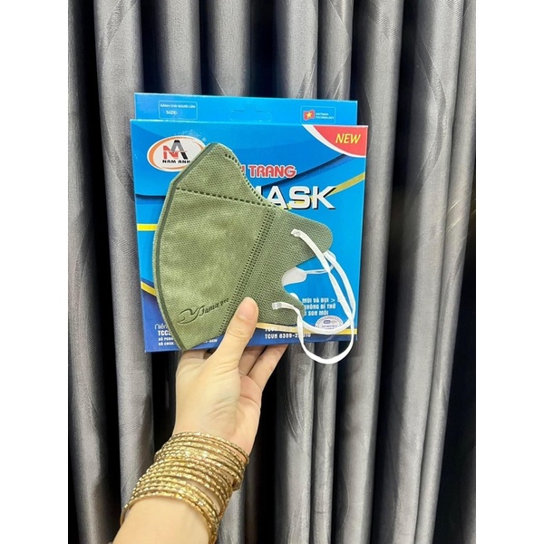 KHẨU TRANG 5D MÀU RÊU