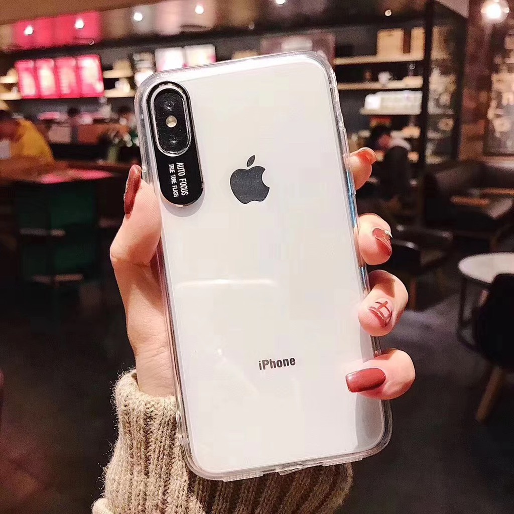 Ốp iPhone AUTOFOCUS Trong Suốt Viền Camera Kim Loại - Chống Va Đập ( Ốp Dẻo ) | BigBuy360 - bigbuy360.vn