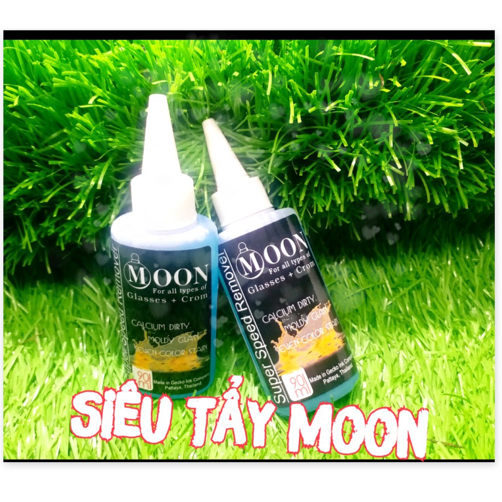 Moon 90ml- Tẩy Ố Kính bể cá cảnh - Cặn Canxi - Váng 7 Màu Trên Kính - Vết gỉ Sắt - Cặn Bám Lâu Ngày Trên Vòi Labo - Inox