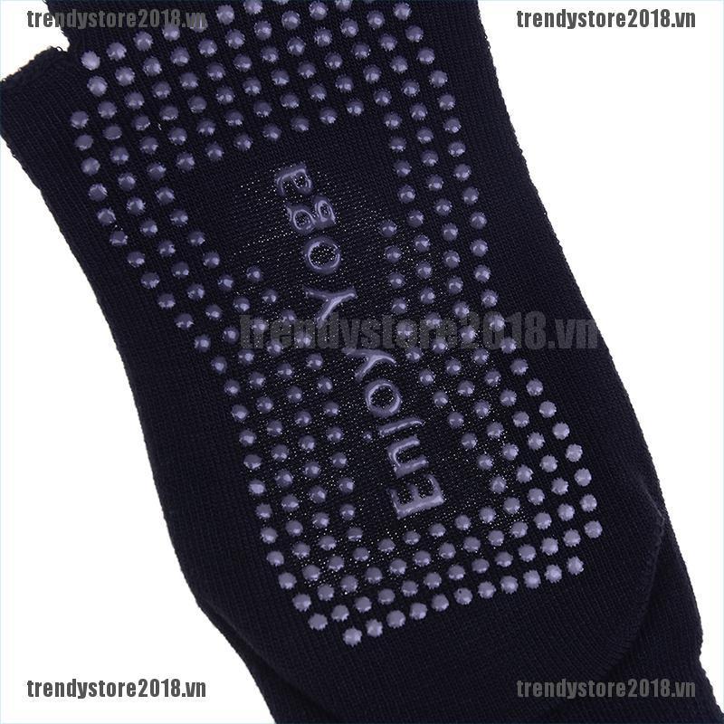 Tất Cotton Xỏ Ngón Chống Trượt Cho Nữ Tập Yoga