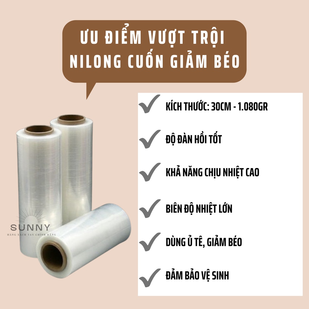 Cuộn màng nilon quấn bụng giảm béo, giảm mỡ bụng, tay, chân chuyên dụng