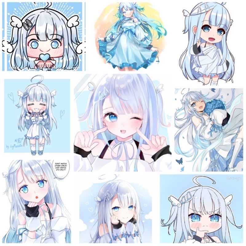 Hình dán Sticker Amatsuka uto Hololive 30-60cái khác nhau