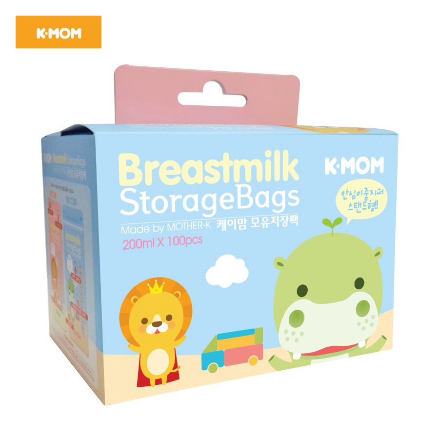 Túi trữ sữa K-mom Hàn quốc 200ml, Túi trữ sữa Kmom Hàn quốc 200ml, Túi trữ sữa K mom Hàn quốc 200ml