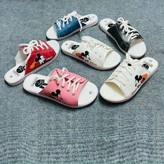 Dép Nữ Thắt Dây Quai Ngang Chuột Mickey