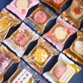 Set 100 túi nhựa trong suốt đựng bánh trung thu tiện lợi