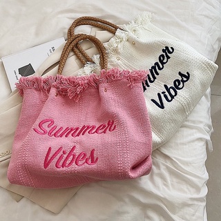 (HÀNG SẴN) Túi canvas SUMMER VIBED - Nhiều màu lựa chọn