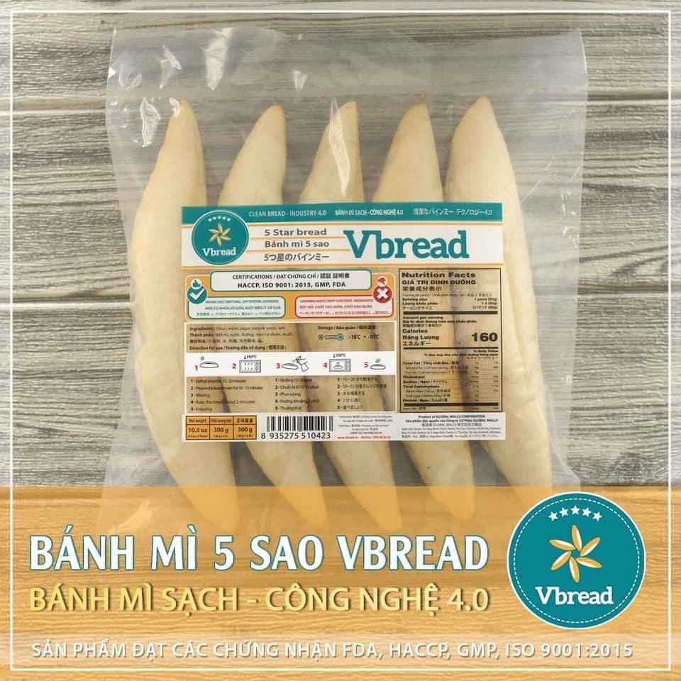 Gò Vấp Bánh mì tươi Vbread - set 5 ổ