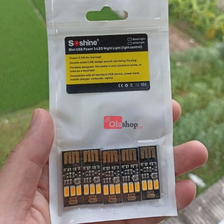 Đèn 3 LED mini cảm biến ánh sáng – cắm cổng USB – tự bật khi trời tối – tiết kiệm điện