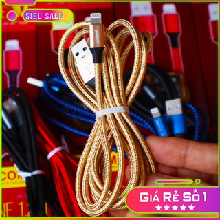 Dây Sạc iPhone 2m Bọc Dù Chống Đứt MAXPO - Siêu Bền - Cáp iphone 2 Mét - Cáp Sạc iphone Giá Rẻ - goldphukien