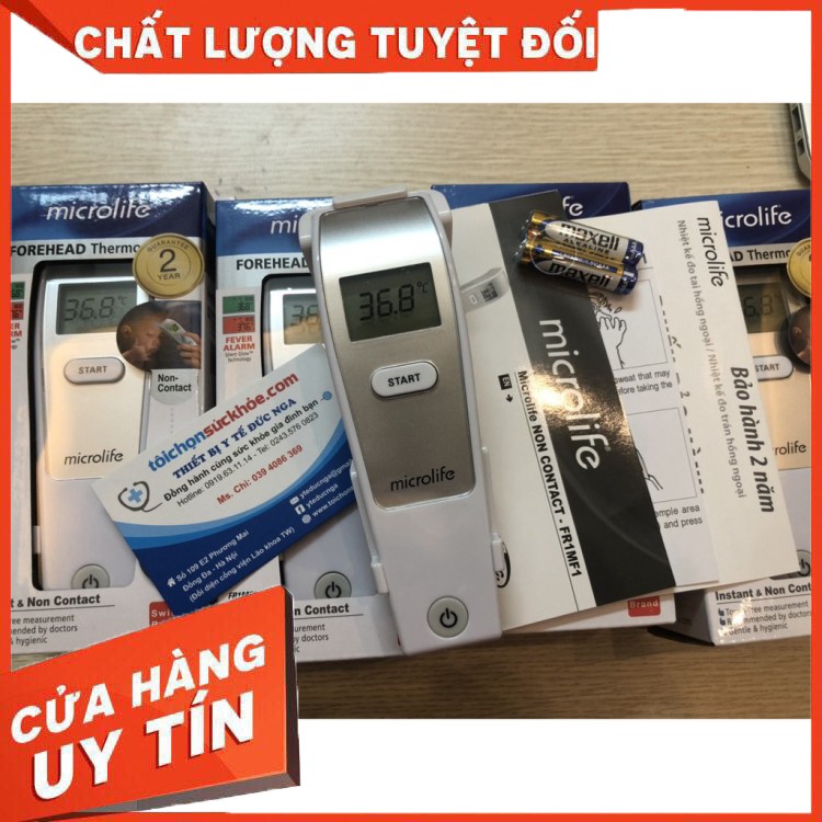 Nhiệt kế hồng ngoại đo Trán Microlife FR1MF1 (THỤY SỸ) + Tặng bao da đựng máy 50k