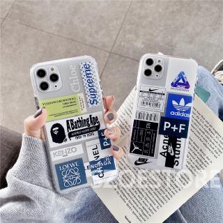 Ốp điện thoại mềm trong suốt in hình logo Adidas thời trang cho iPhone 11 Pro Max X XS XR XSMax 8 7 Plus SE 2020