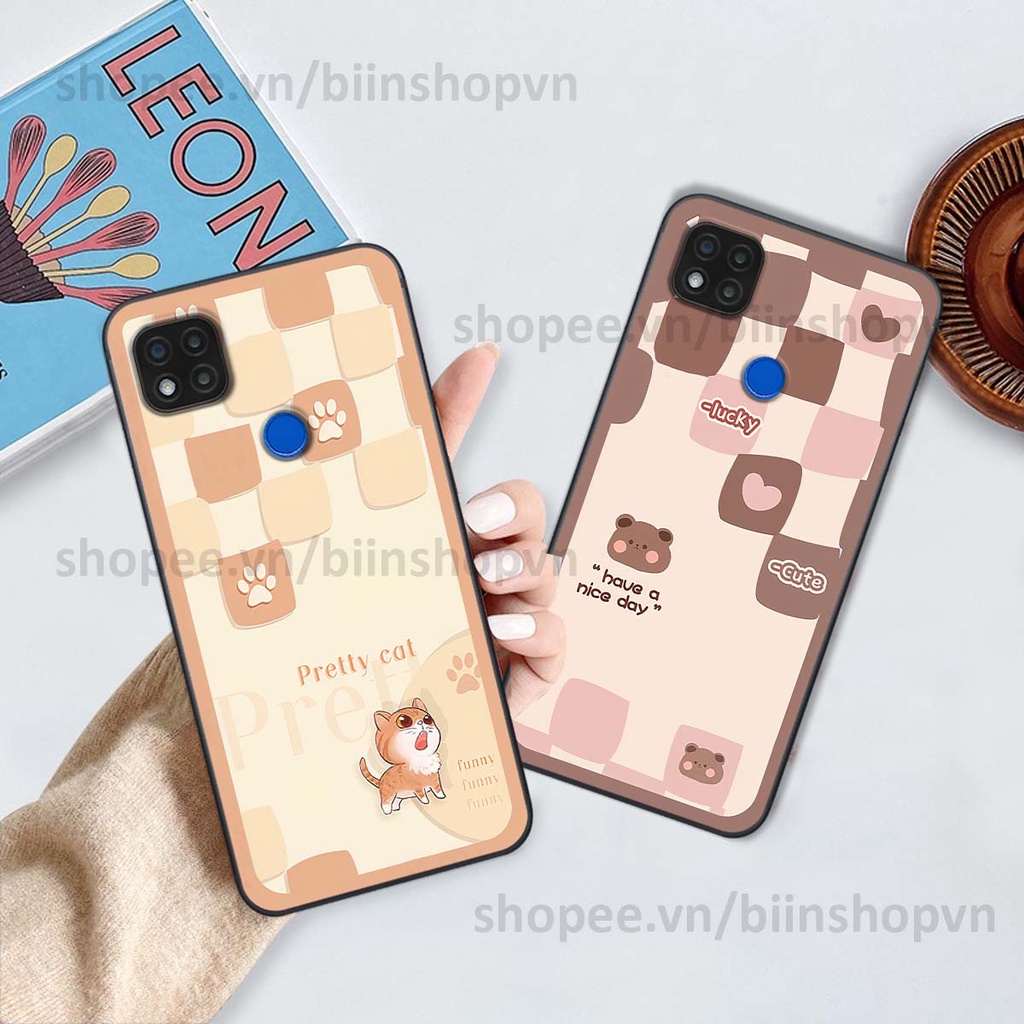 Ốp Xiaomi Redmi 9C caro trái tim nhiều màu sắc, đầy cá tính, khẳng định phong cách