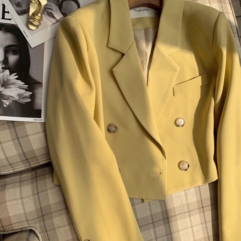 Áo Khoác Dáng Ngắn Phong Cách Hàn Quốc Thời Trang Mùa Xuân 2022 Cho Nữ