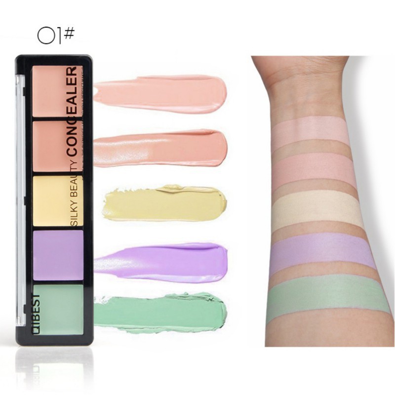 ✨Btob✨ 5 Color Cream Foundation And Concealer Contour Highlight  Makeup Palette