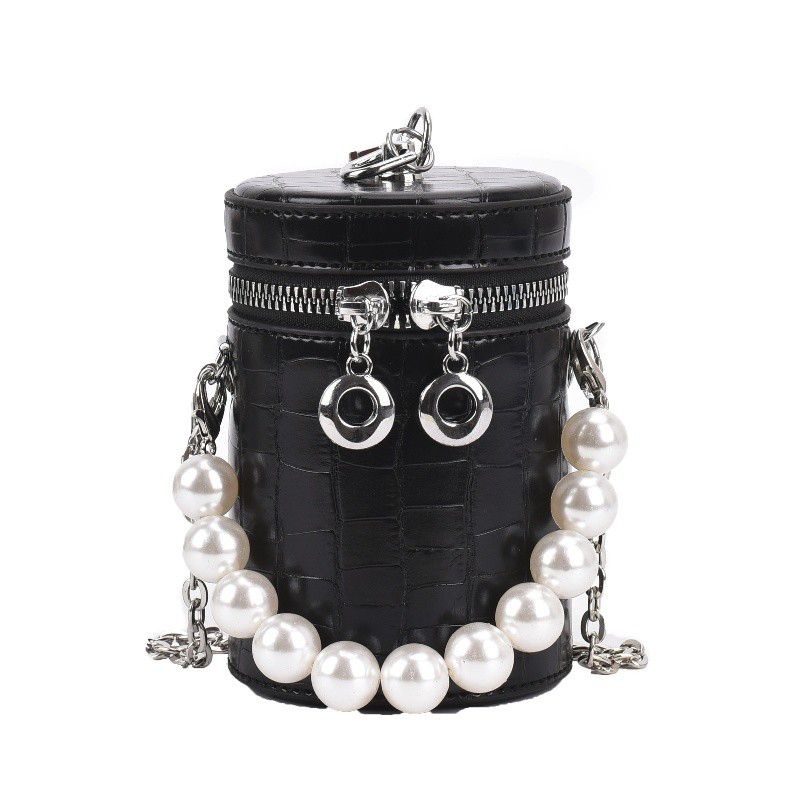 Túi sách, túi trụ da sần nhỏ xinh