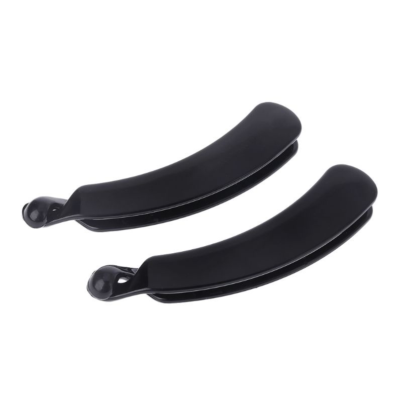 Set 2 Kẹp Tóc Đuôi Ngựa Dạng Tròn Màu Đen Bằng Nhựa 11cm