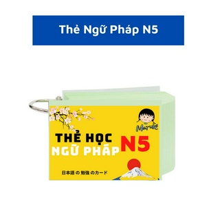 Thẻ học ngữ pháp tiếng nhật sơ cấp n5 tái bản mới nhất - flashcard ngữ pháp n5