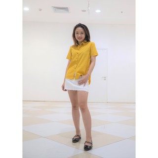 Áo Sơ mi Linen bột vàng