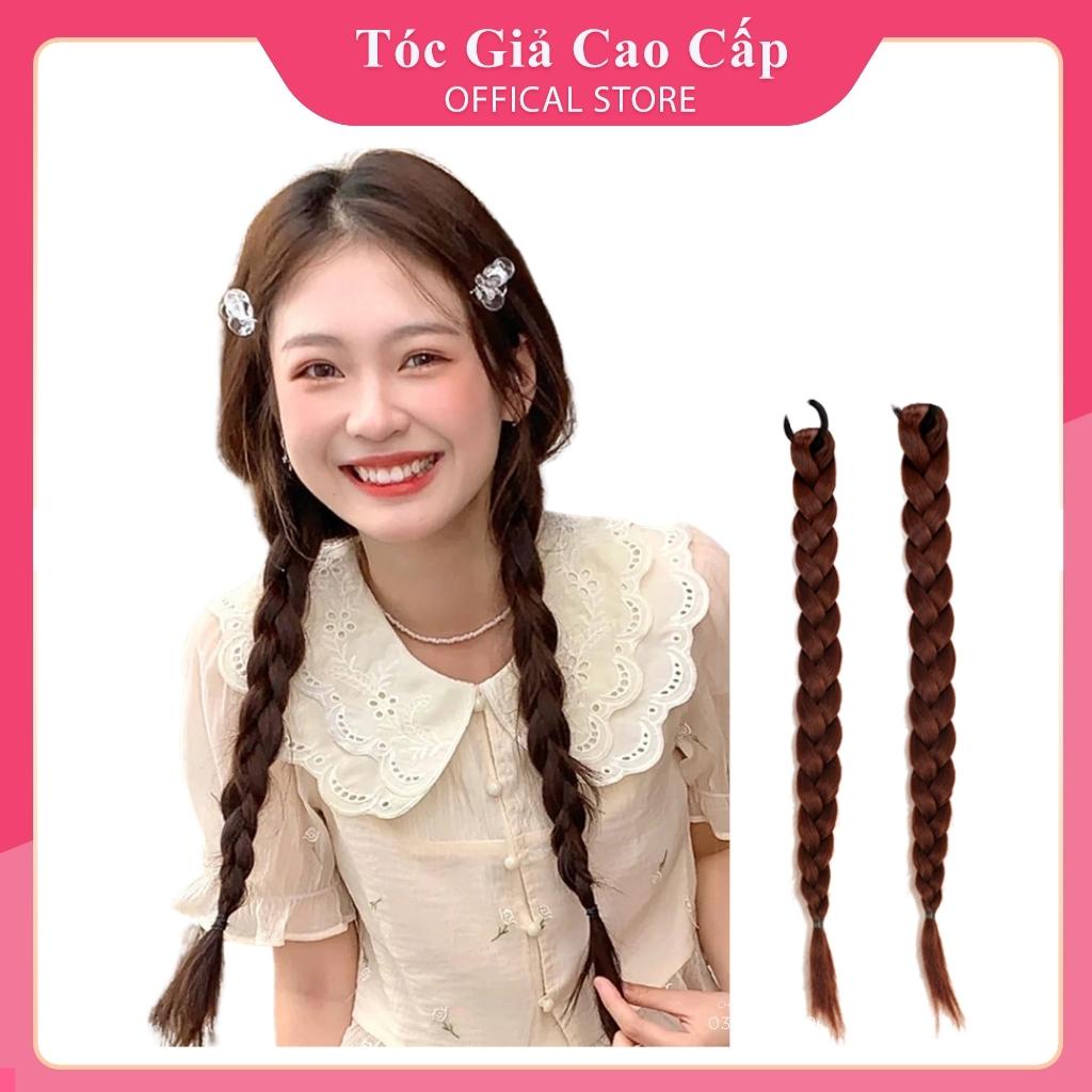Tóc giả dây cột tóc tết bính 1 loại to, Mã 09