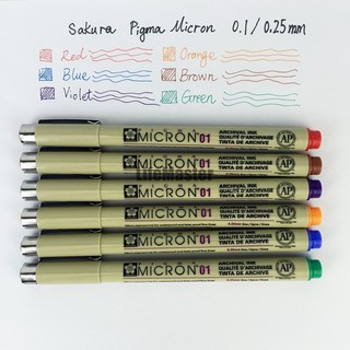 [ tychuotart ] Bút Line Màu Sakura Micron Pigma 03 Kháng Nước Chính Hãng