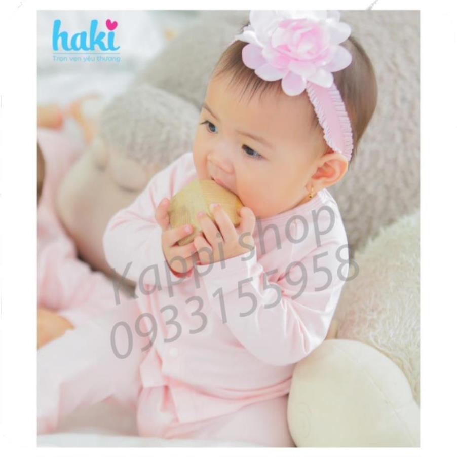 Bộ dài tay cài giữa tay raglan HAKI - Bamboo+ Cotton BB010 Kappi shop_đồ cho bé yêu