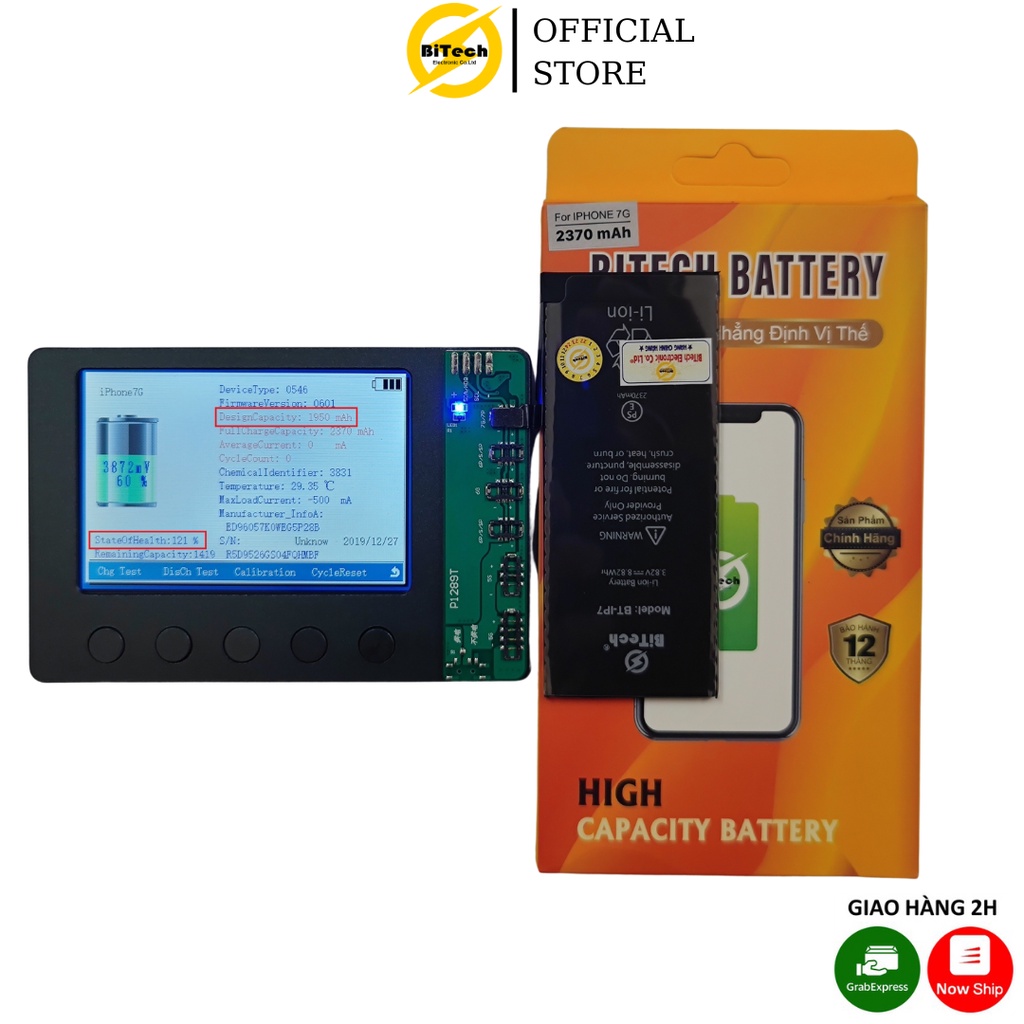 Pin điện thoại dung lượng cao BITECH BT-7G ( dung lượng 2370 mAh )