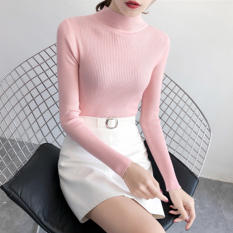 Áo Len Tăm Cổ Ngắn Thu Đông 12 Màu Siêu Xinh Mềm Mịn Hot Hit 2020 ROSA