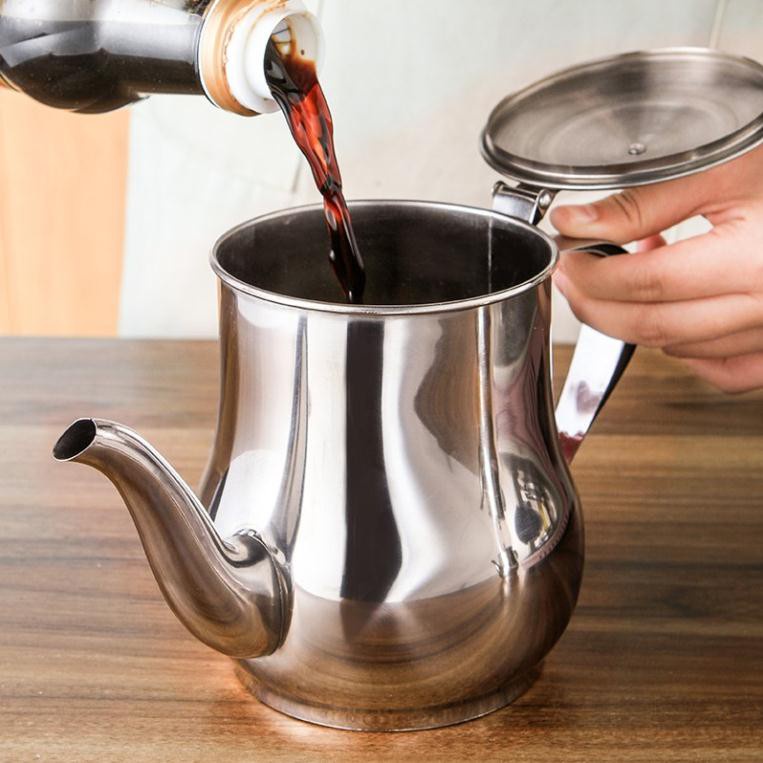 Bình Ấm Pha Trà Inox Cao Cấp Không Gỉ dung tích 530ML Sáng Bóng Bền Đẹp