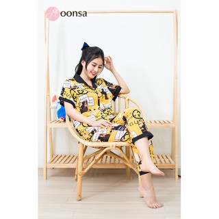 Bộ đồ ngủ lụa hàn Sắc Màu Yêu Thương [ Moonsa ]