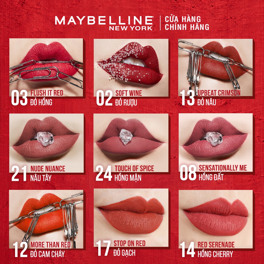 Son Kem Lì Nhẹ Môi Maybelline New York Sensational Liquid Matte Lipstick 7ml
