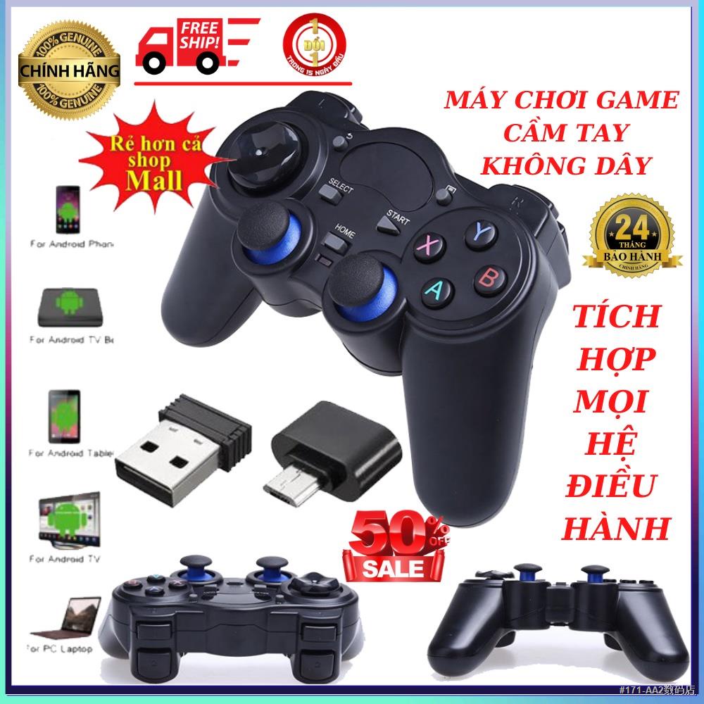 ✤❧❐Tay cầm chơi game không dây tích hợp mọi loại máy PC Laptop Điện Thoại TV Android TV Box USB Bluetooth 2.4G BH 12 THÁ