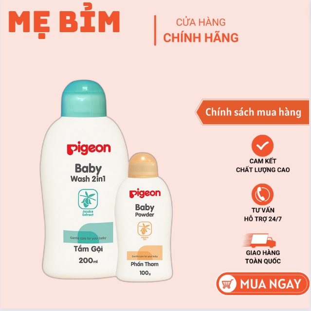 Sữa Tắm Gội Dịu Nhẹ Pigeon Jojoba Cho Bé 200ML