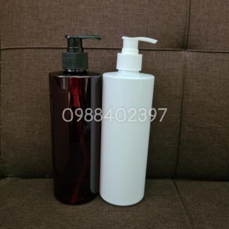 Chai Chiết Mĩ Phẩm ❤ GIÁ TỐT NHẤT ❤ Chai nhựa pet vòi nhấn 500ml cao chiết mỹ phẩm , phụ kiện du lịch