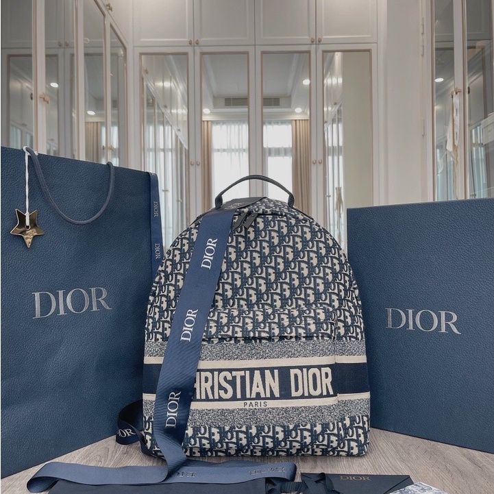 Balo D.I..O.packback SIZE 42 CM  Full bocx Chất Thổ Cẩm Cao Cấp Nam Nữ Đeo Đi Học,Đi Chơi,Đi Làm Bao Sang Chảnh Điệu Đà