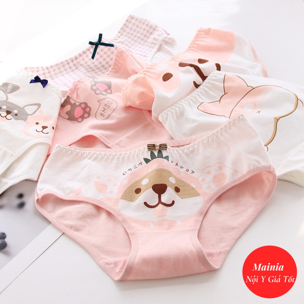 Quần Nữ Cotton Hoạt Hình 5 Kiểu Cún Yêu Quần Chíp Siêu Dễ Thương Hàng Loại 1 Cao Cấp Rẻ Đẹp Mainia Shop