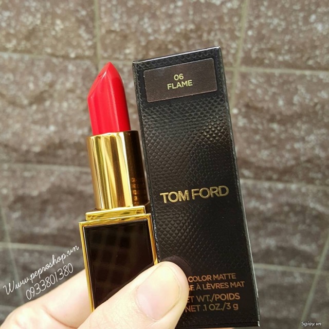 Son Tom ford 06 flame đỏ cam chuẩn auth bill đầy đủ