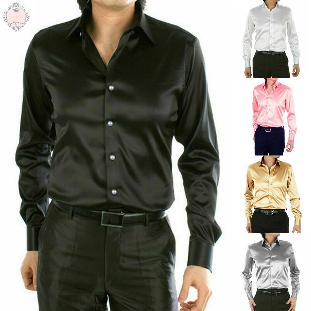 Áo Sơ Mi Lụa Satin Tay Dài 5 Màu Thời Trang Cho Nam | BigBuy360 - bigbuy360.vn