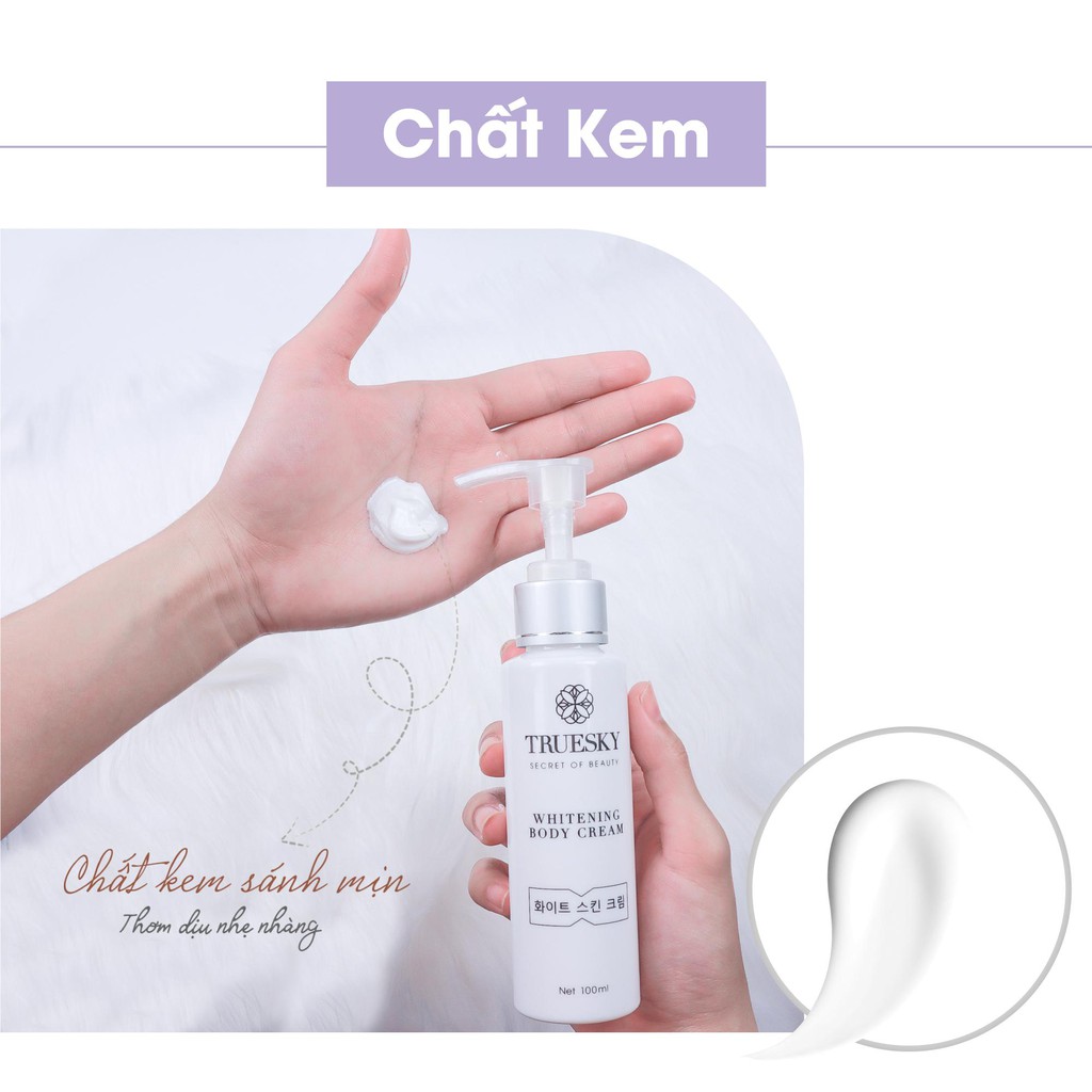 Kem ủ trắng body cấp tốc Truesky an toàn bật tone ngay lần đầu chính hãng 100ml - Whitening Body Cream | BigBuy360 - bigbuy360.vn