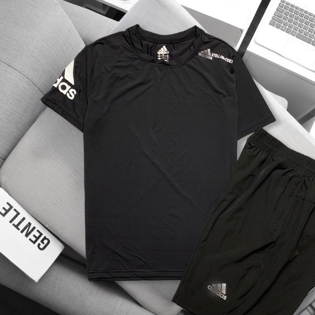 Bộ thể thao nam cao cấp có thể mặc nhà chất liệu thun lạnh quần dù thoáng mát thấm hút mồ hôi - REMMY