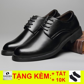 Giày Nam Cao Cấp Phong Cách Công Sở Đẹp Buộc Dây SADOZA Giày Nam Đen Hàn Quốc Lịch Lãm GD55