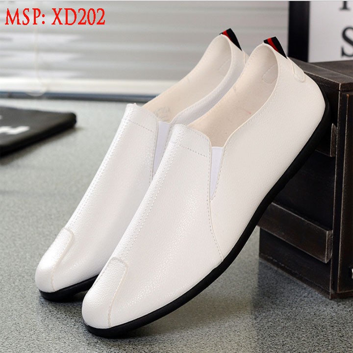 [ SIÊU RẺ ] TẶNG TẤT LƯỜI CAO CẤP - Giày Lười Nam Hàn Quốc Màu Trắng [ Shop Yêu Thich ] | BigBuy360 - bigbuy360.vn