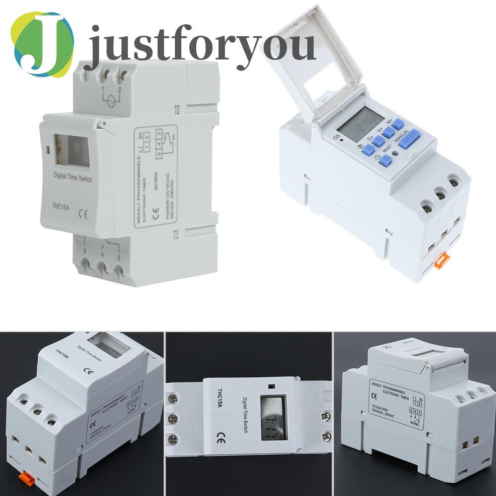 Justforyou2 Electronic Switch Weekly Programmable Digital Switch Relay Timer Controller