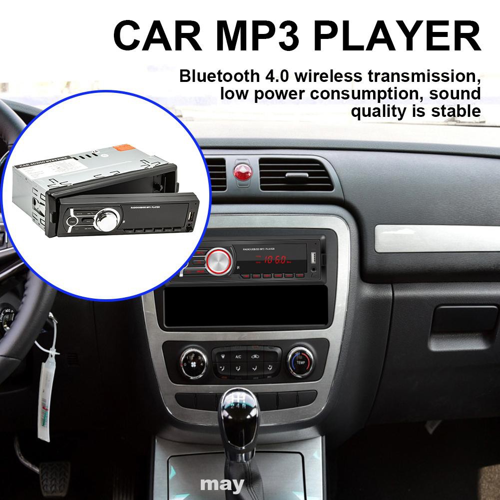 Máy Nghe Nhạc Mp3 Trên Xe Hơi 12v Bluetooth 4.0 Với Đầu Cắm 3.5mm